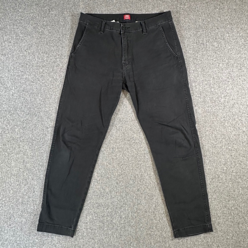 Levi's Chino Mens 32x30 XX Chino Standard Taper Black Stretch Cotton Pants